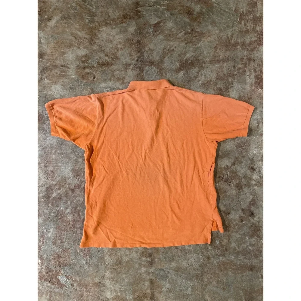 Vintage Polo Ralph Lauren Orange Polo Shirt‎ Navy Pony Logo Men's Sz XL